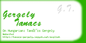 gergely tanacs business card